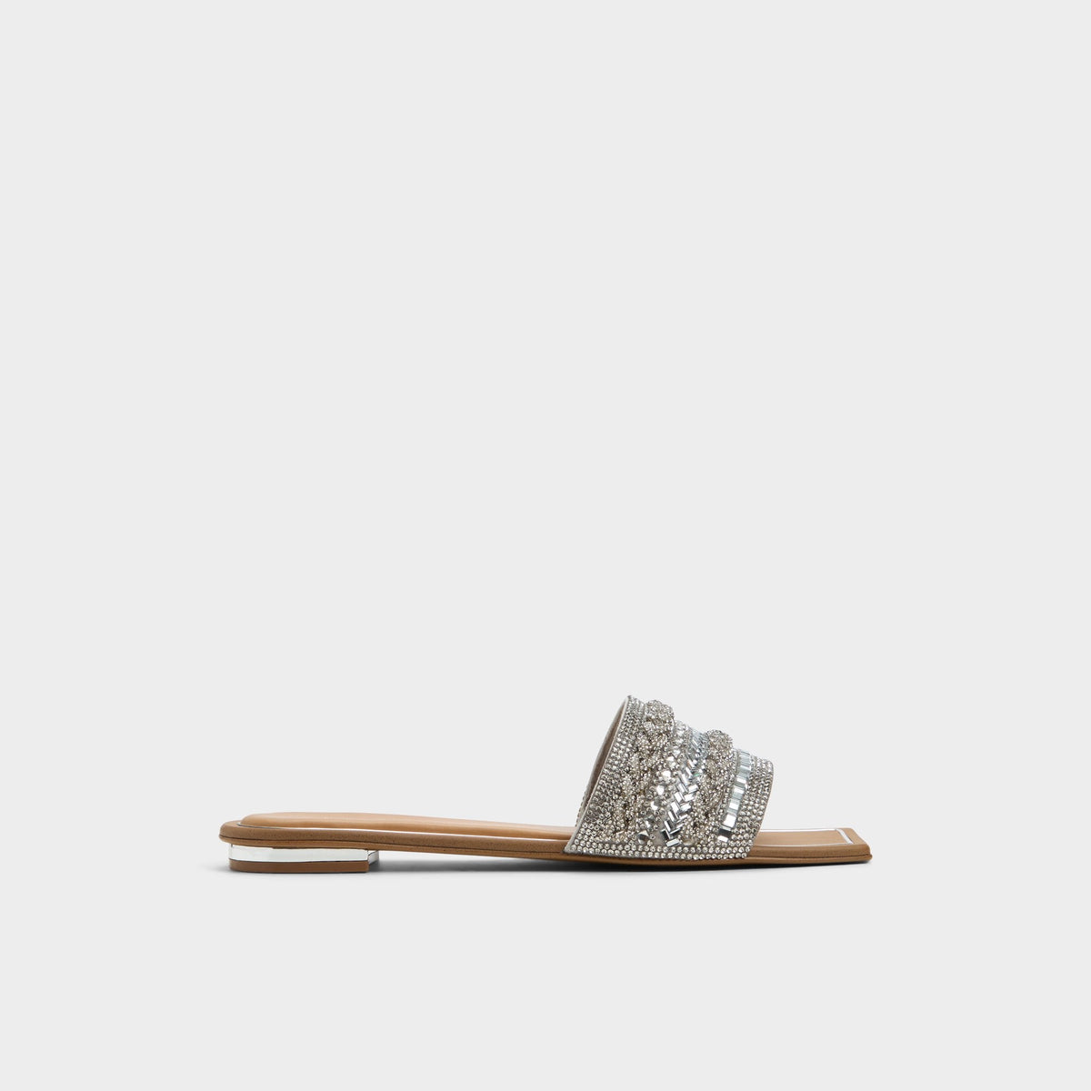 Aldo Navalia Silver Women's Flats - Slide sandal Women
