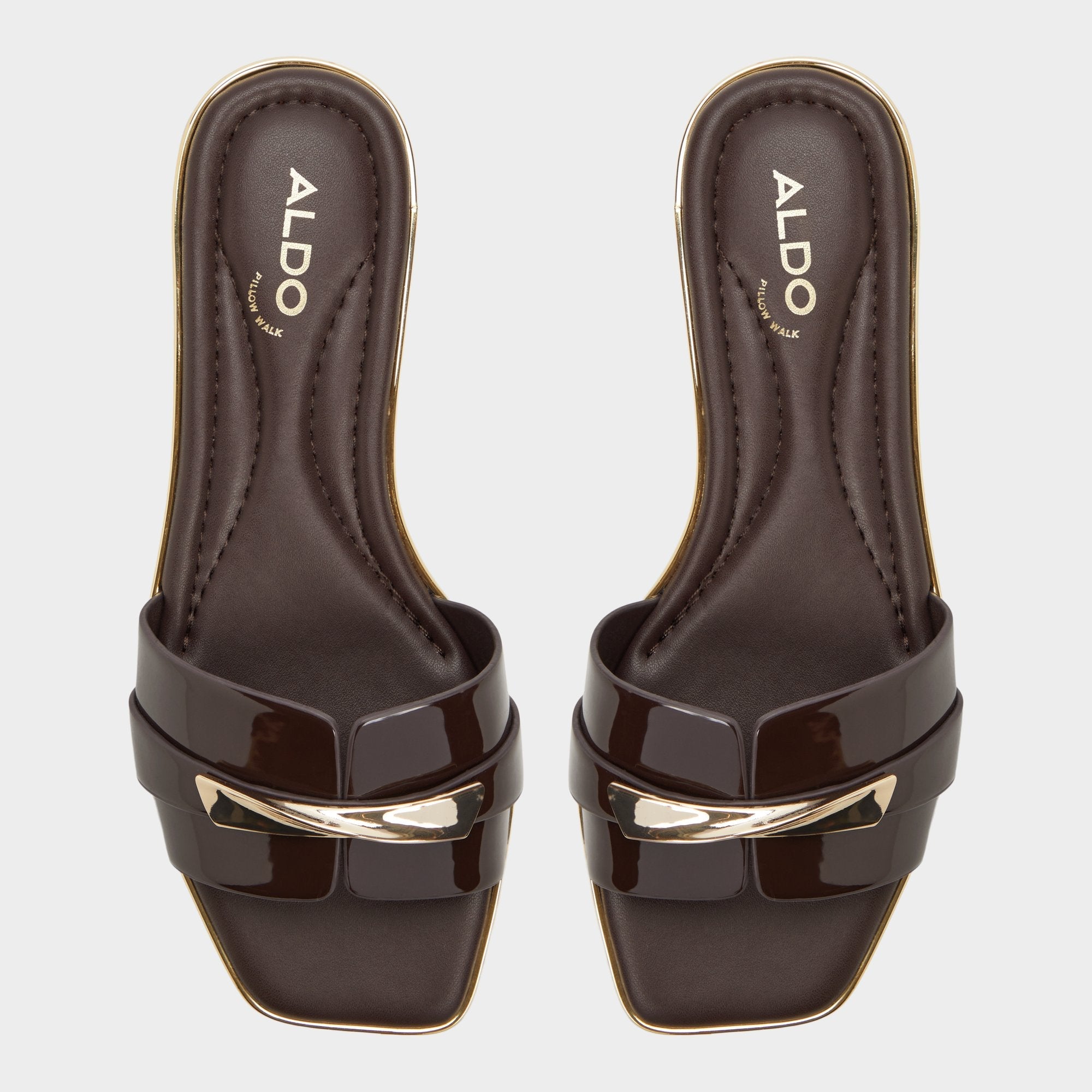 Aldo Darlina Medium Brown Women's Flats - Slide sandal Women