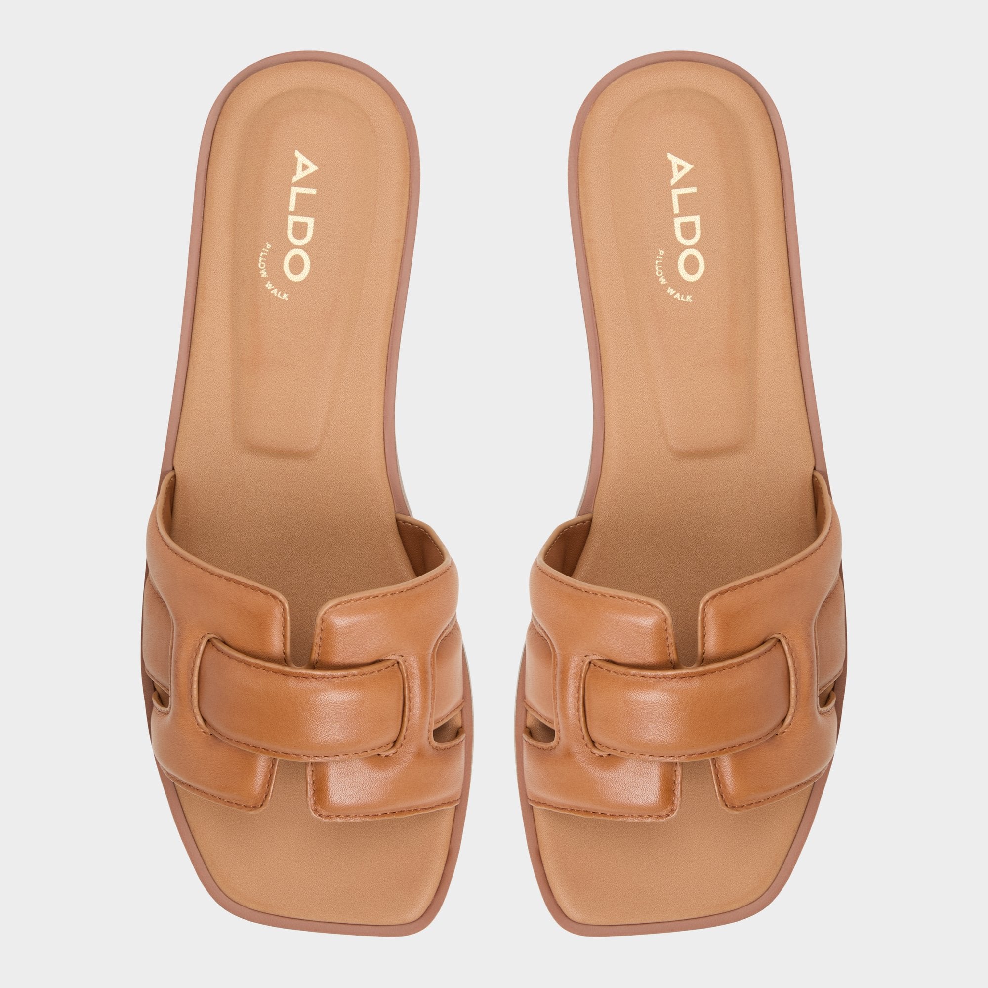 Aldo Eleny Medium Brown Women's Flats - Slide sandal Women
