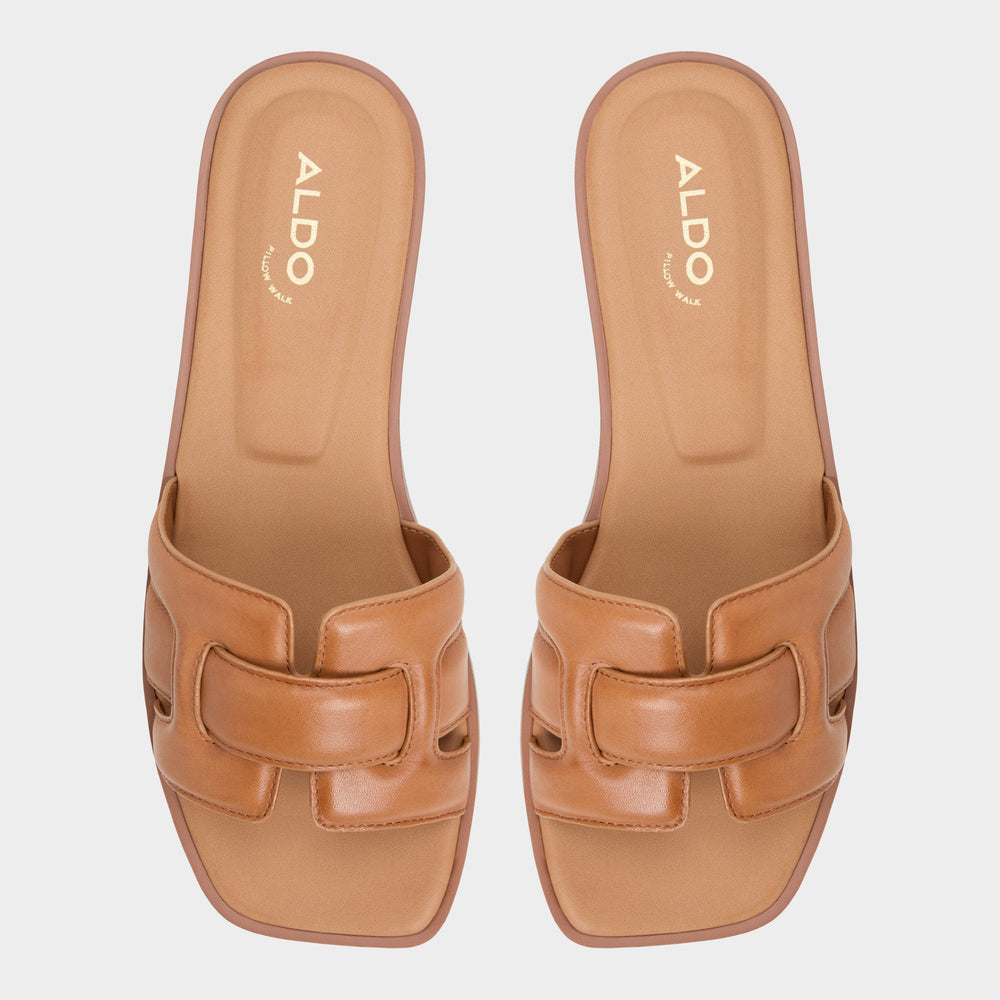 Aldo Eleny Medium Brown Women's Flats - Slide sandal Women