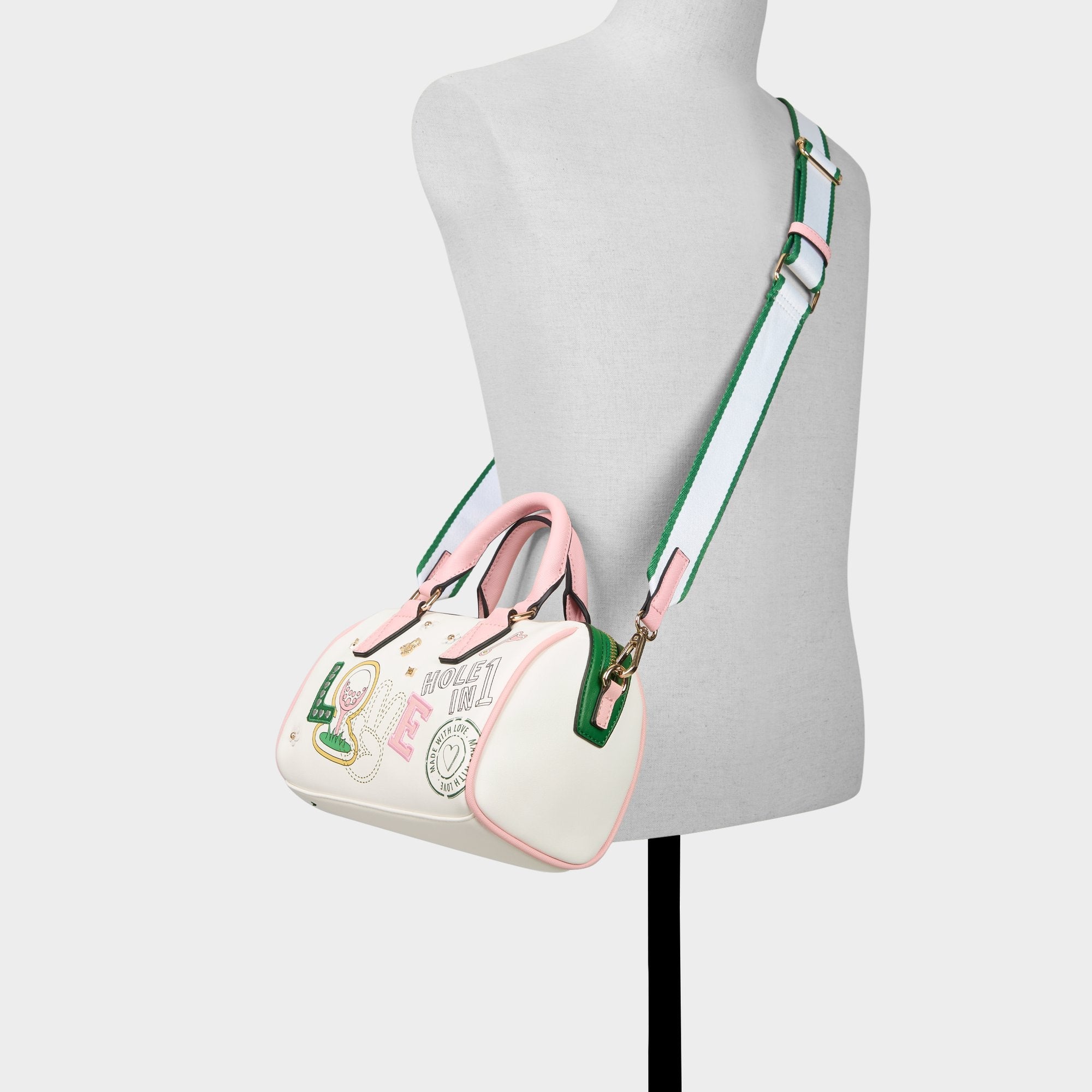 Aldo Fisney White Combo Women's Mini bags - Barrel bag Women
