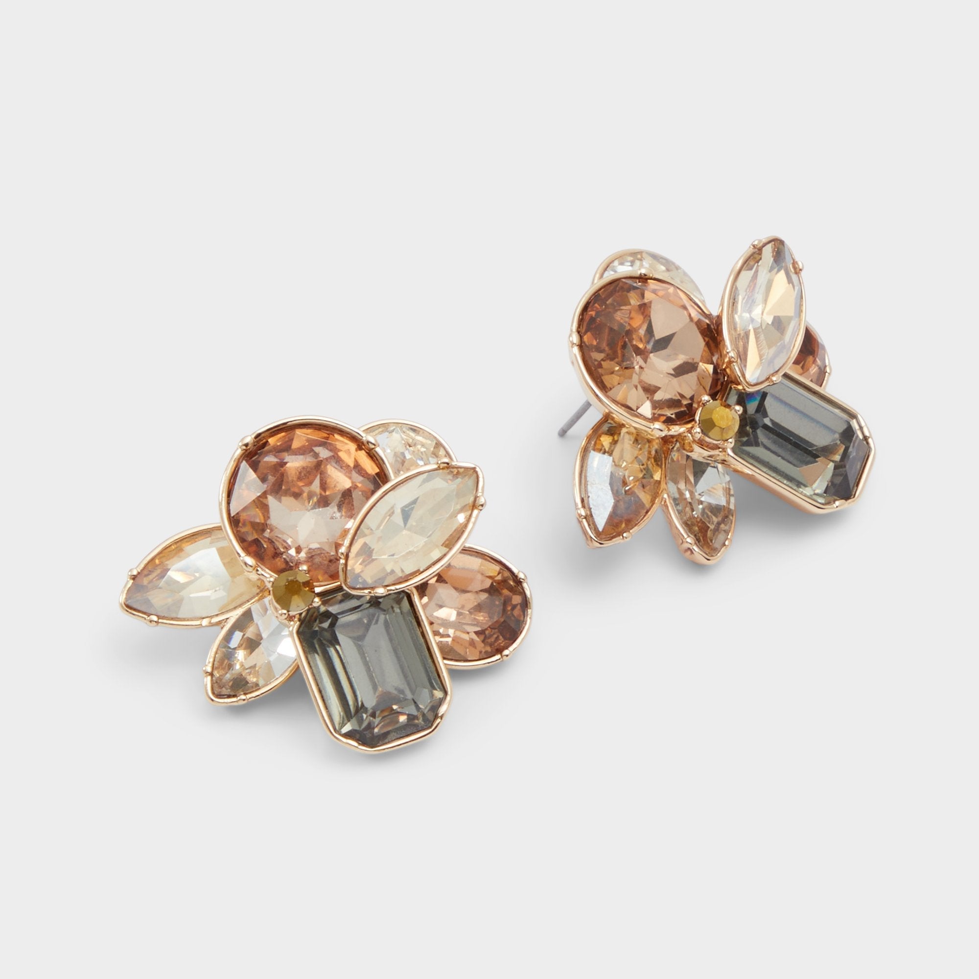 Aldo Brocla Light Brown Women's Earrings - Button earrings Women|Accessories