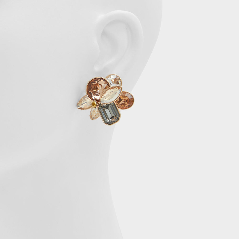 Aldo Brocla Light Brown Women's Earrings - Button earrings Women|Accessories