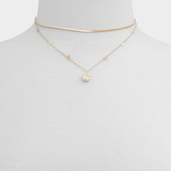 Aldo Teardrop Gold/Clear Multi Women's Necklaces - Necklace Women|Accessories
