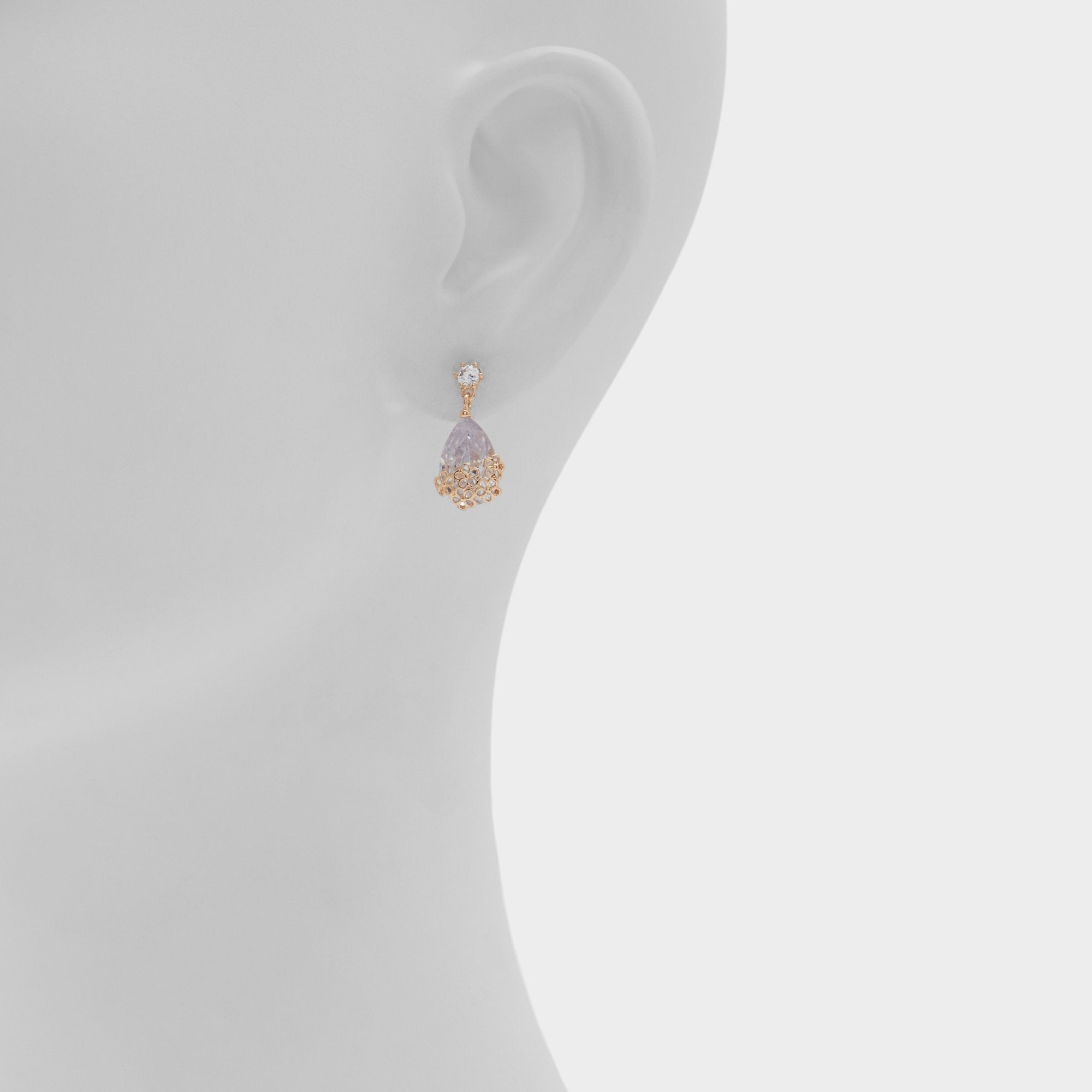 Aldo Cutesie Gold/Clear Multi Women's Earrings - Earrings Women|Accessories