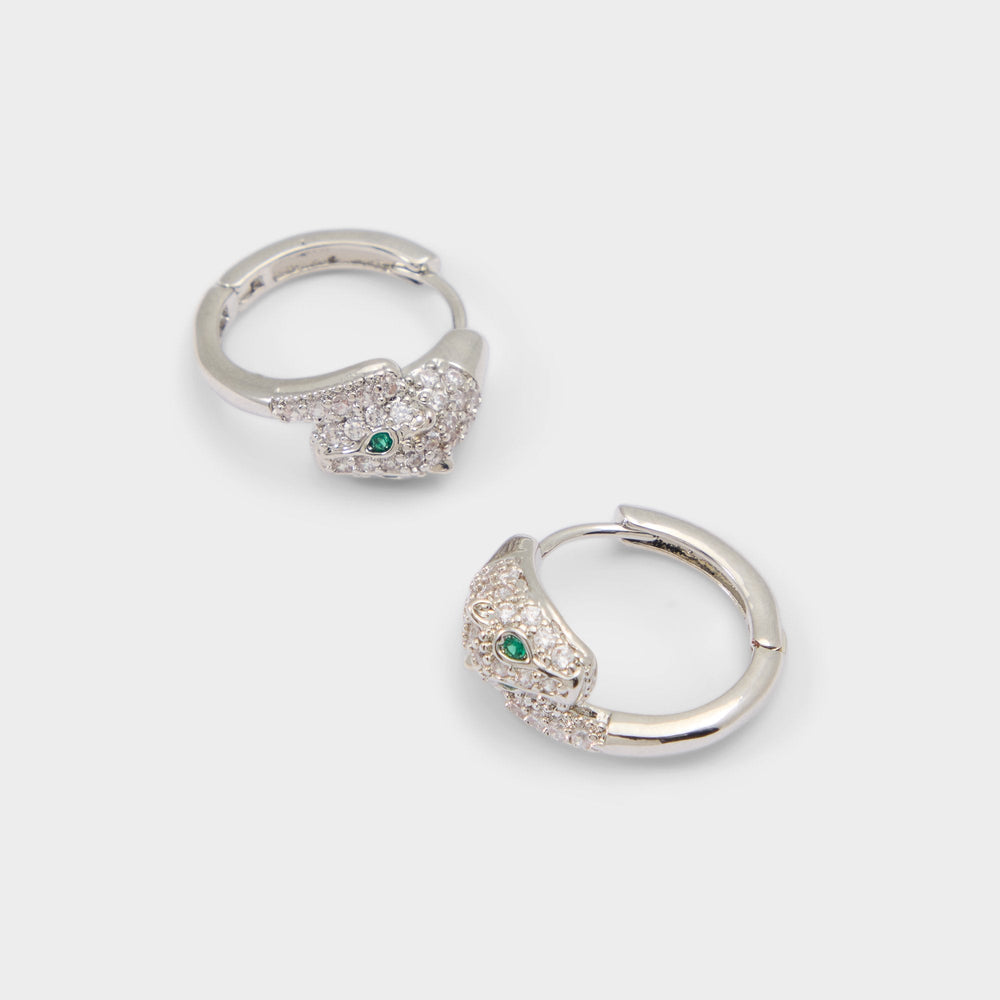 Aldo Feraluxe in Silver Clear Multi - Hoop earrings Women|Accessories