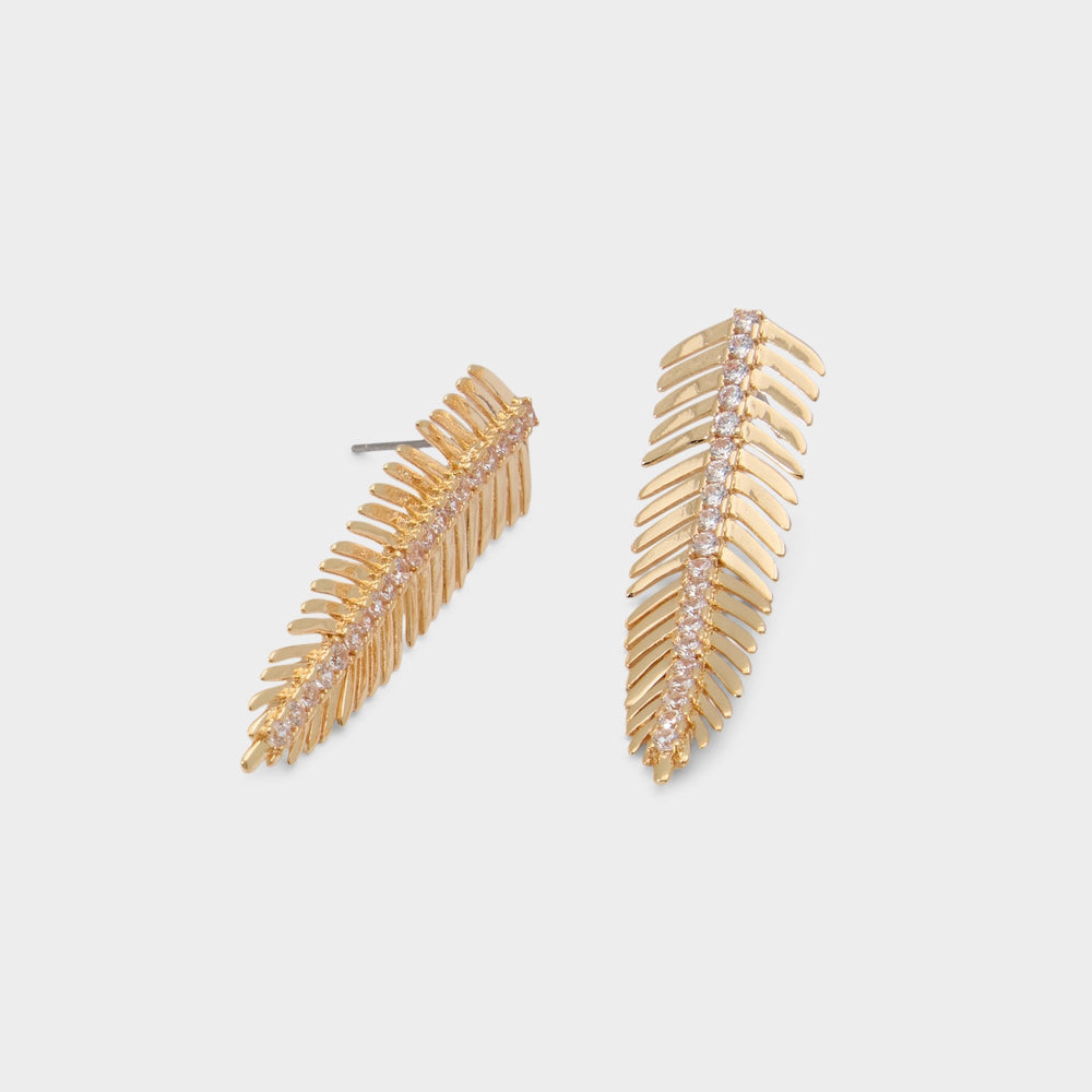 Aldo Feathers in Gold Clear Multi - Earrings Women