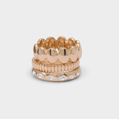 Aldo Bublle in Gold Clear Multi - Stackable rings Women|Accessories