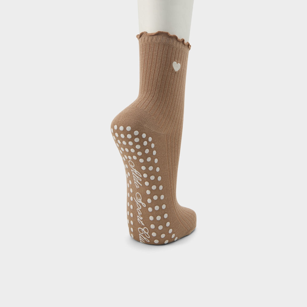 Aldo Pilatesock in Dark Beige - Pilates socks Women|Accessories