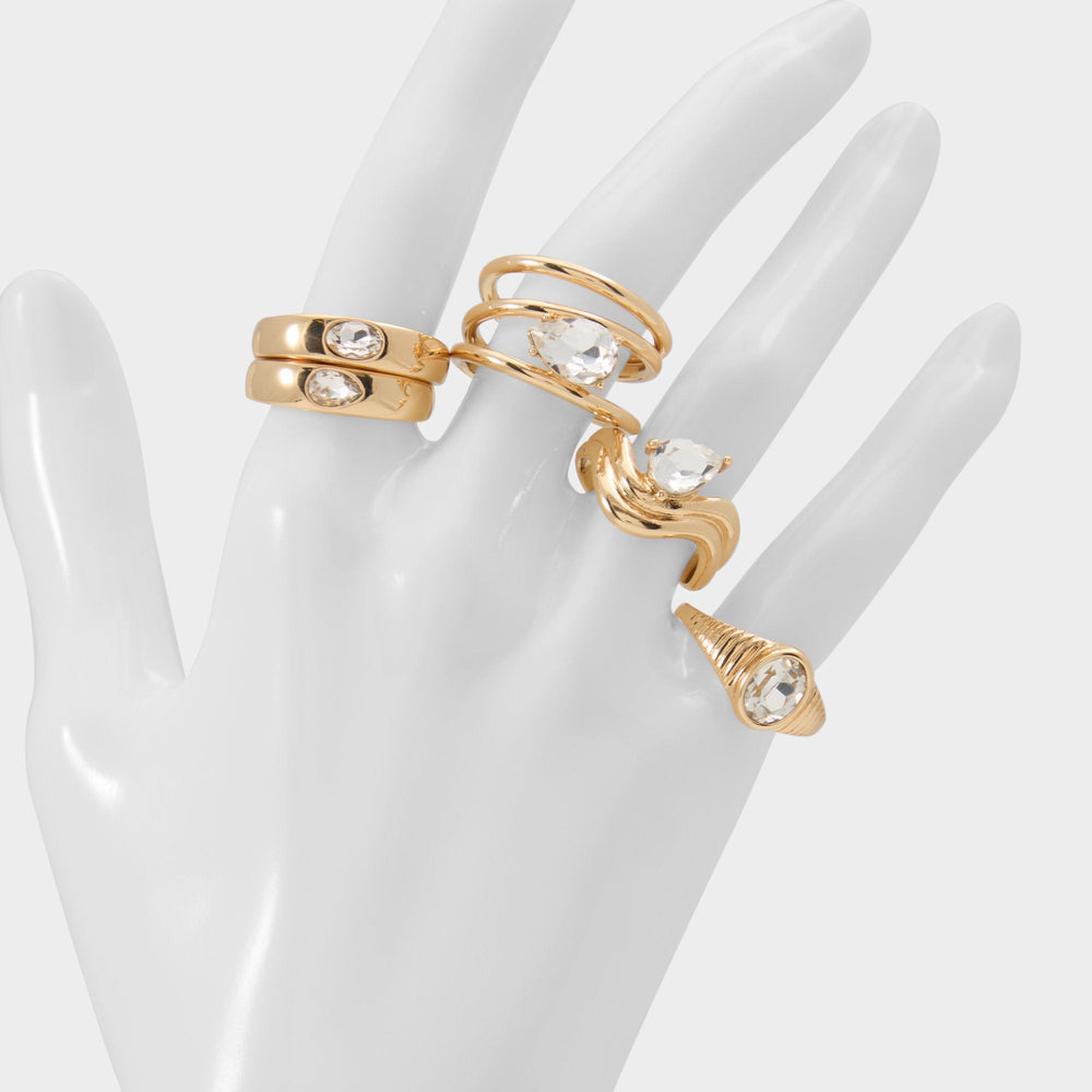 Aldo Abyweth in Gold Clear Multi - Multi finger rings Women|Accessories