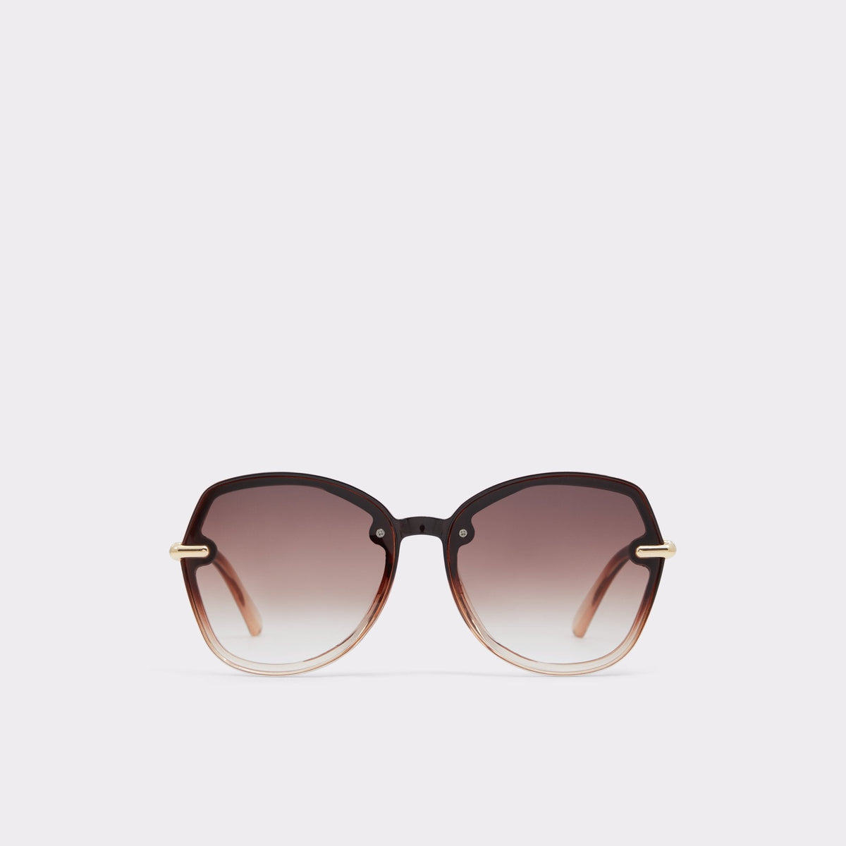 Aldo Cortegaca Brown Women's Round - Square sunglasses Women|Accessories