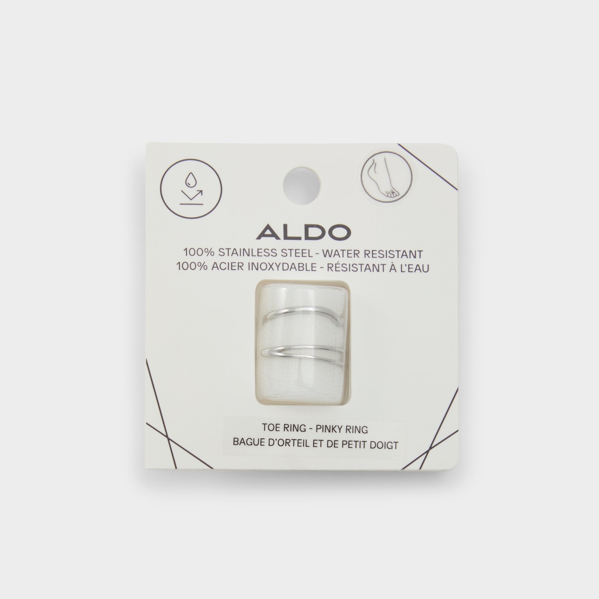 Aldo Ardgowan Silver Women's Stainless Steel - Toe ring Women|Accessories