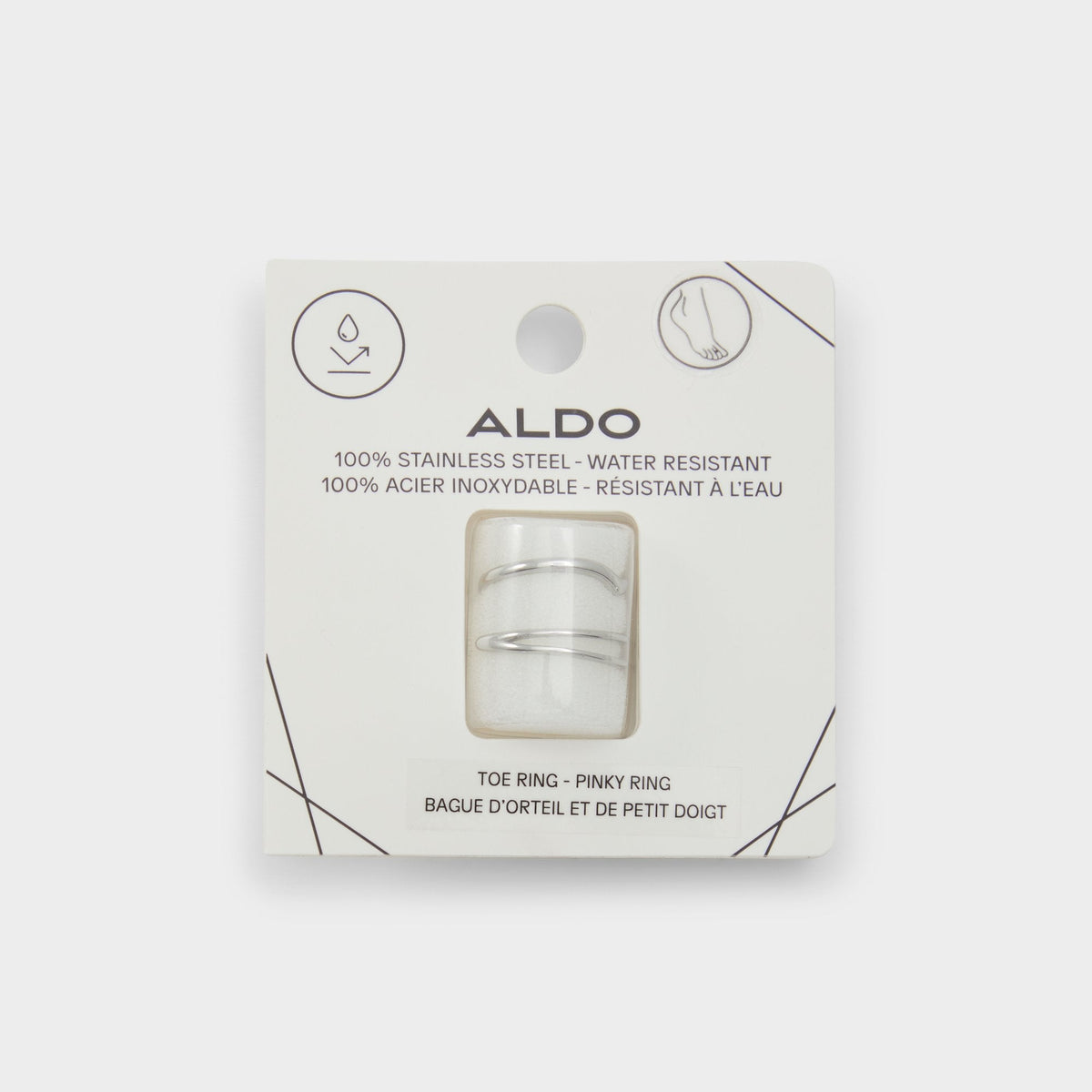 Aldo Ardgowan Silver Women's Stainless Steel - Toe ring Women|Accessories