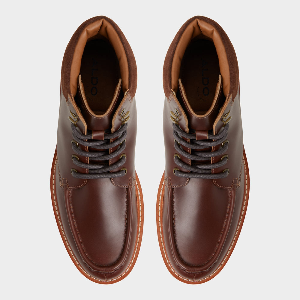 Aldo Grier in Medium Brown - Combat boot, Lug sole Men