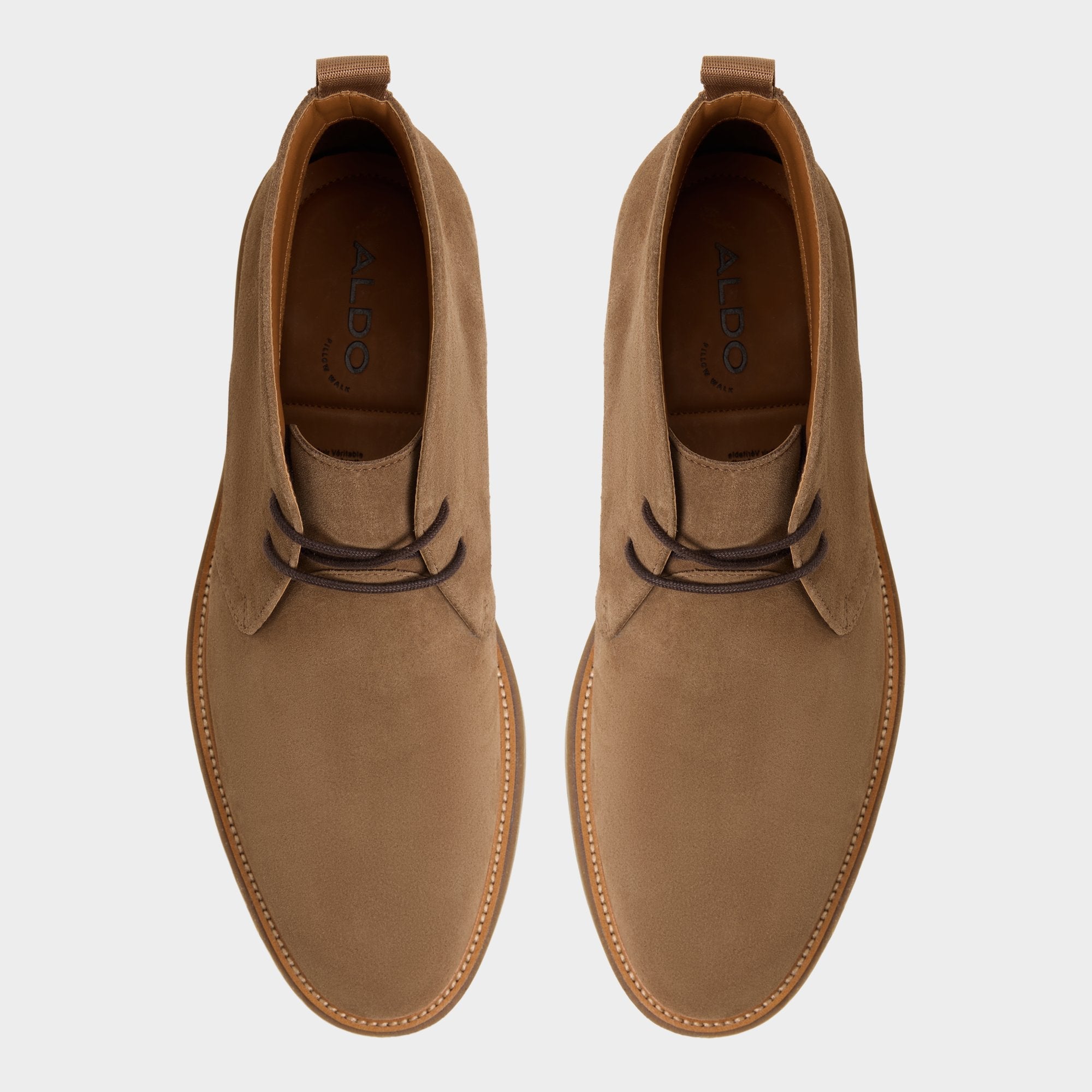 Aldo Jefrey Dark Brown Leather Suede Men's Chukka boots - Chukka boot Men
