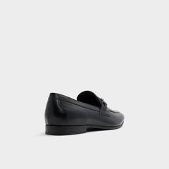 Aldo Marinho Open Black Leather Smooth Men's Dress Shoes - Loafer Men