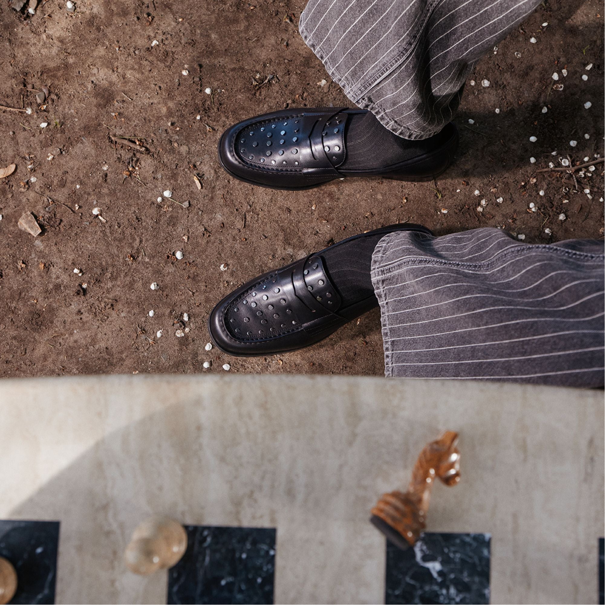 Aldo Keifer Black/Silver Multi Men's Dress Shoes - Loafer Men