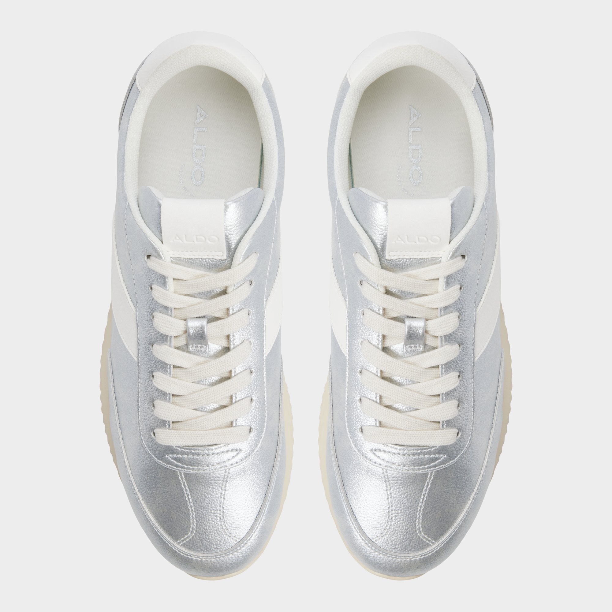 Aldo Nathaniel in Silver - Low top sneaker, Cup sole Men