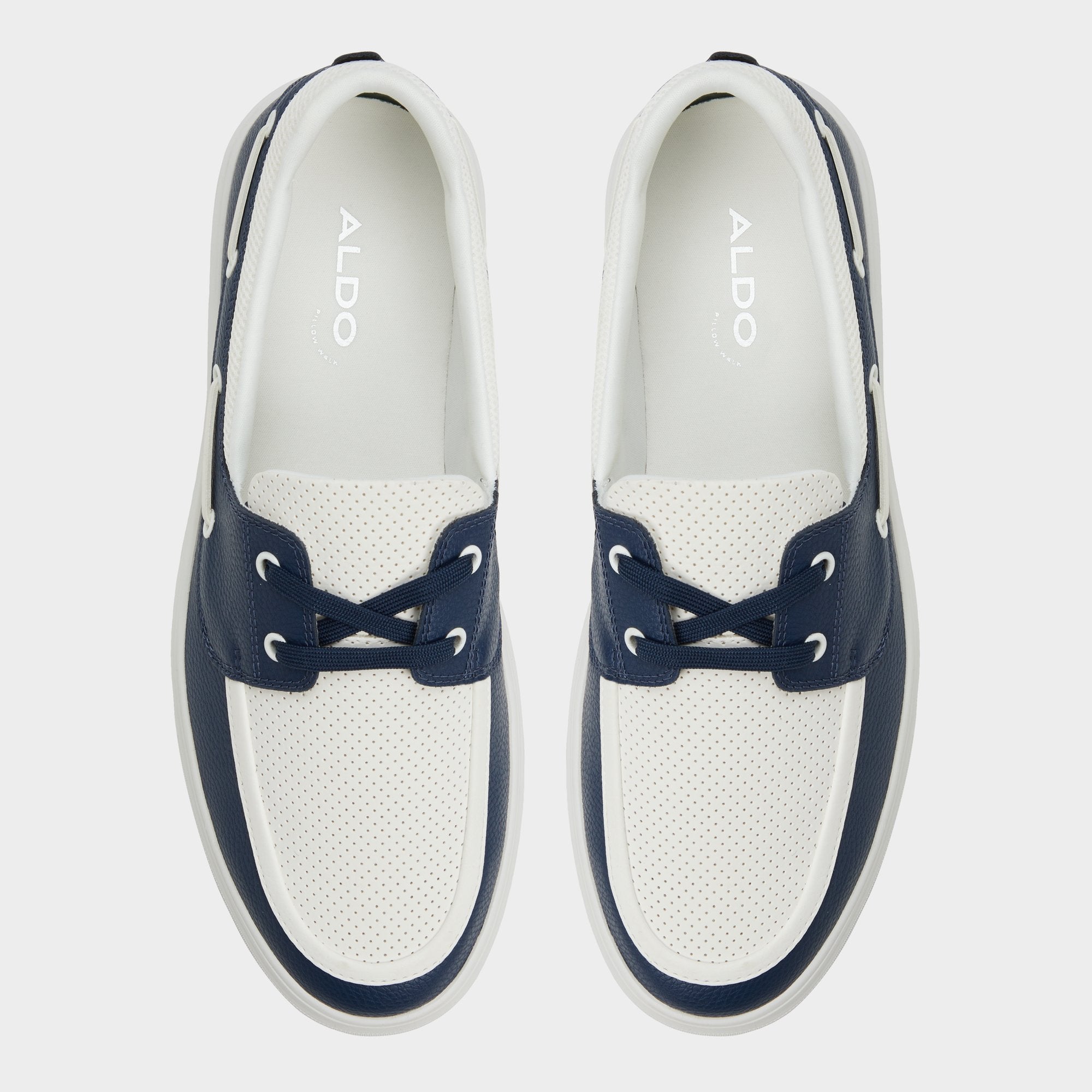 Aldo Wildwave White/Navy Men's Casual Shoes - Boat shoe Men