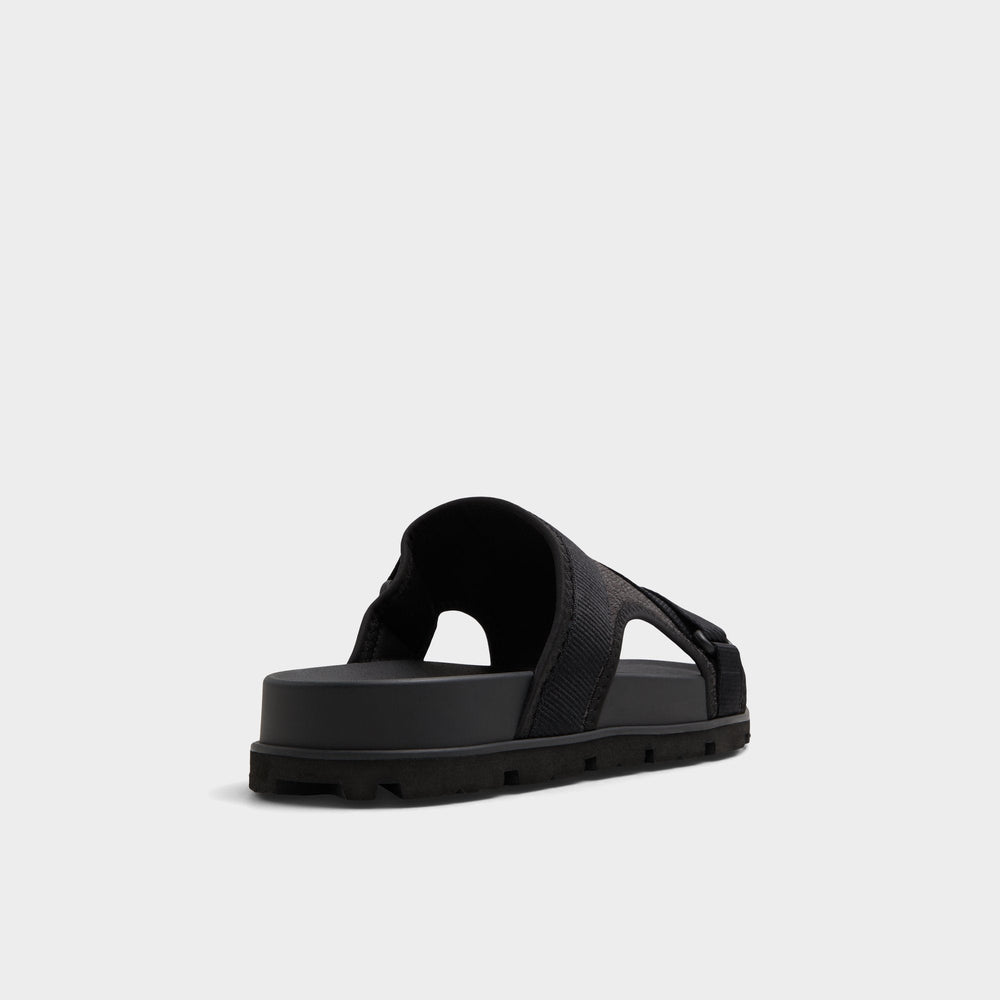 Aldo Deniels Open Black Men's Slides - Slide sandal Men