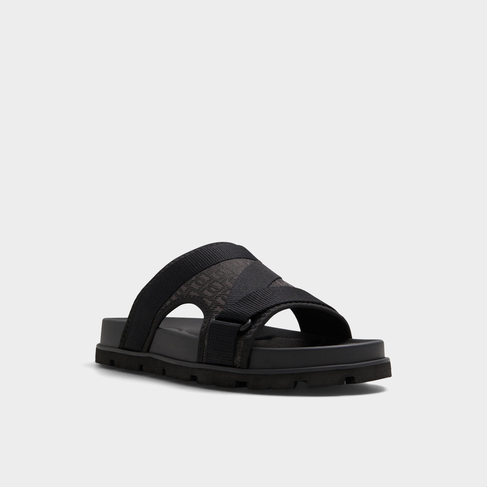 Aldo Deniels Open Black Men's Slides - Slide sandal Men