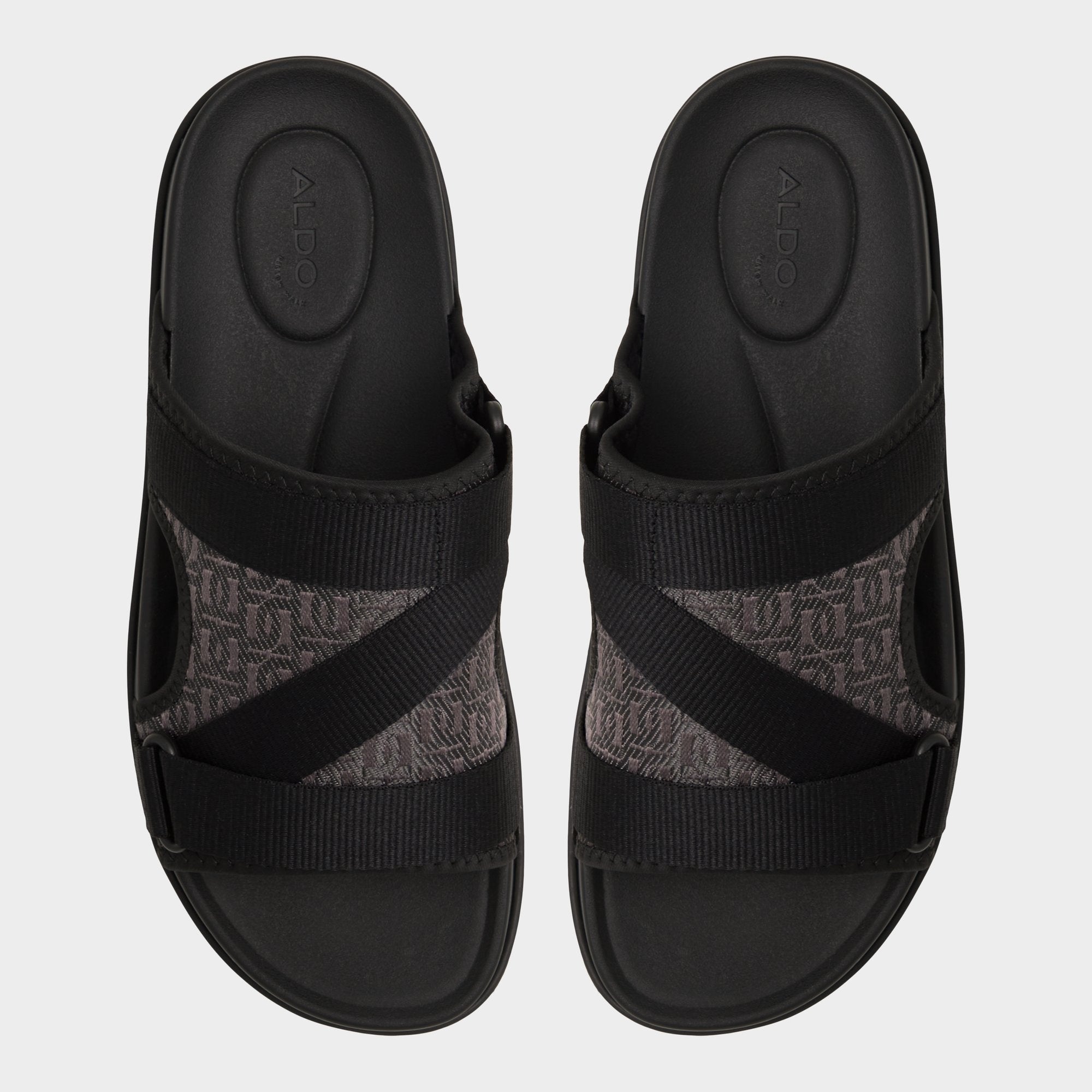 Aldo Deniels Open Black Men's Slides - Slide sandal Men