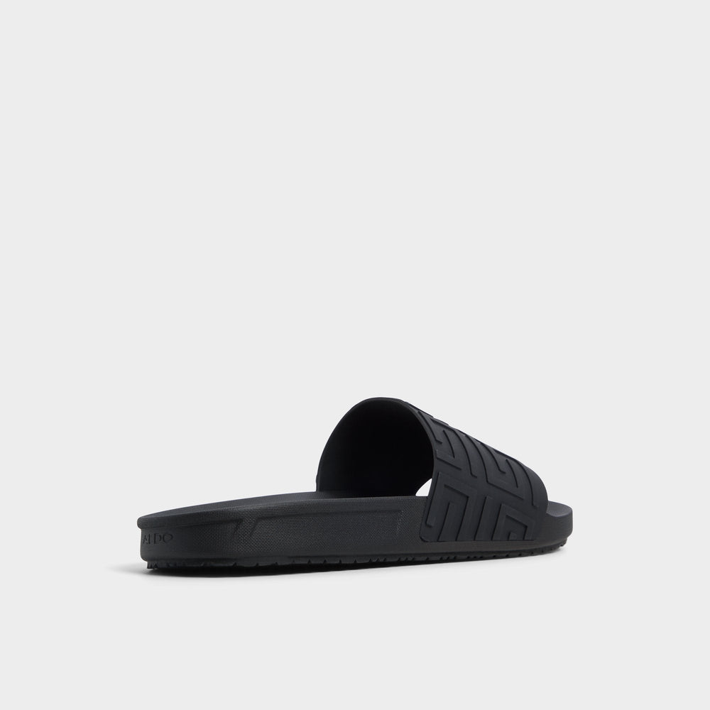 Aldo Atrani Black Men's Slides - Slide sandal Men