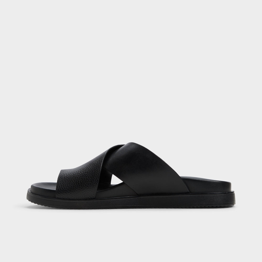 Aldo Darley Black Men's Sandals & Slides - Strappy flat sandal Men
