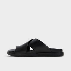 Aldo Darley Black Men's Sandals & Slides - Strappy flat sandal Men