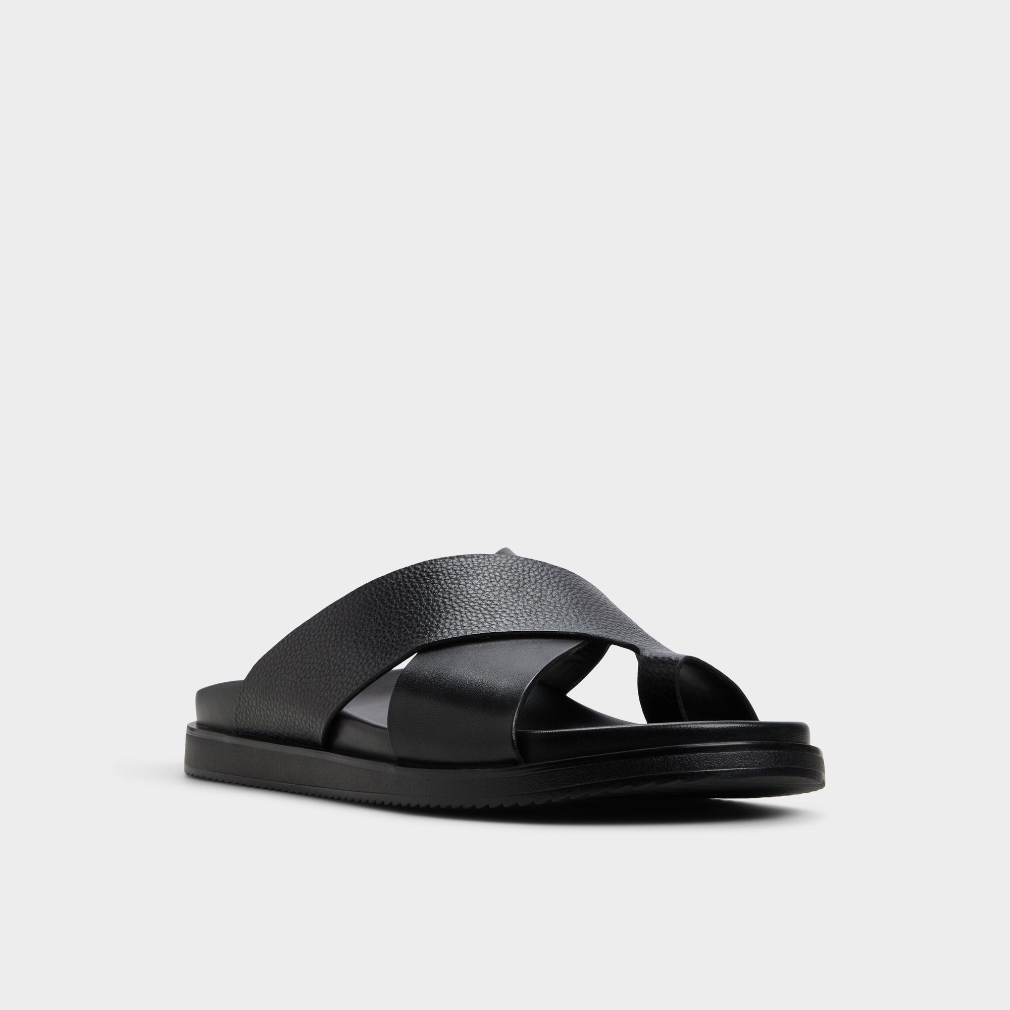 Aldo Darley Black Men's Sandals & Slides - Strappy flat sandal Men