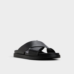 Aldo Darley Black Men's Sandals & Slides - Strappy flat sandal Men