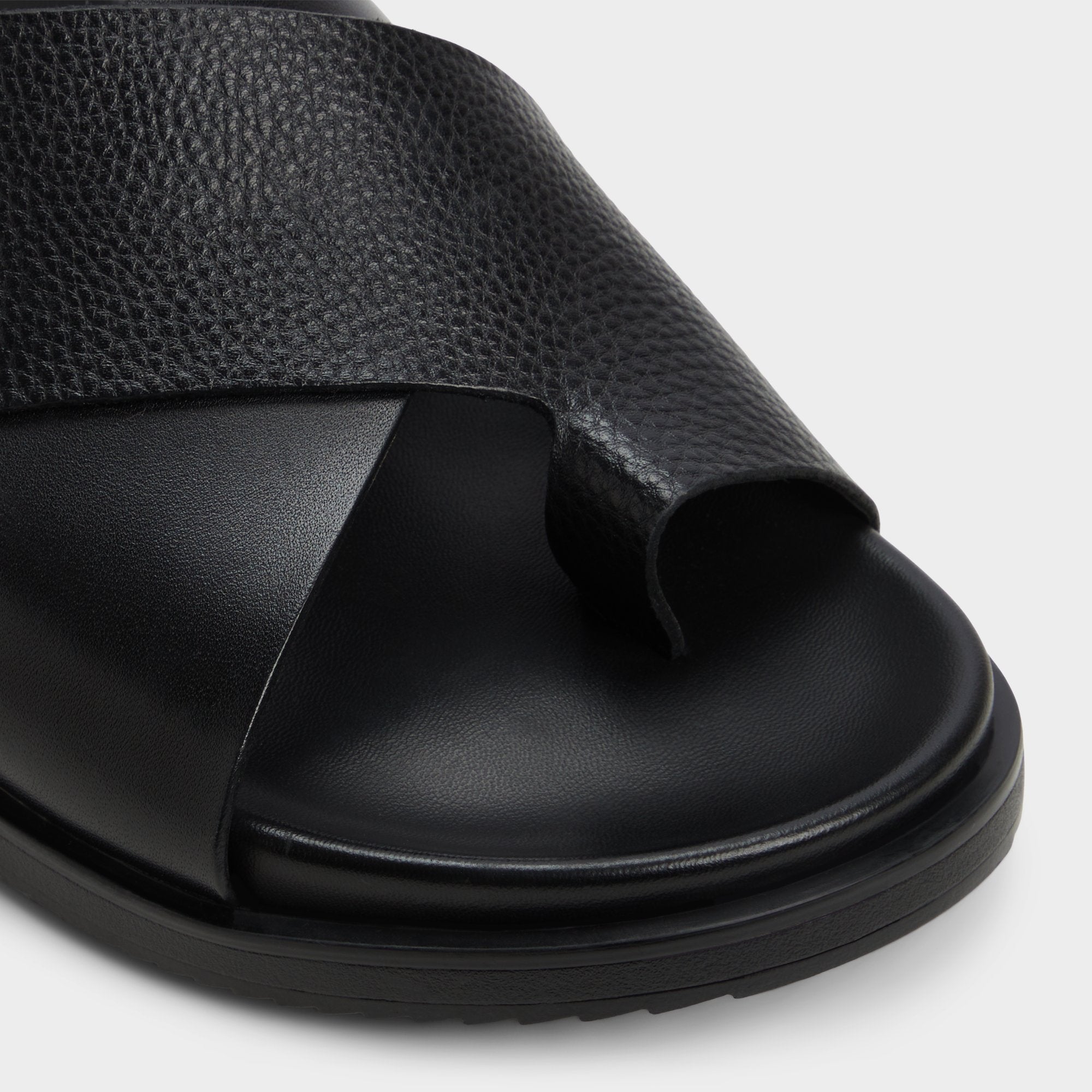 Aldo Darley Black Men's Sandals & Slides - Strappy flat sandal Men