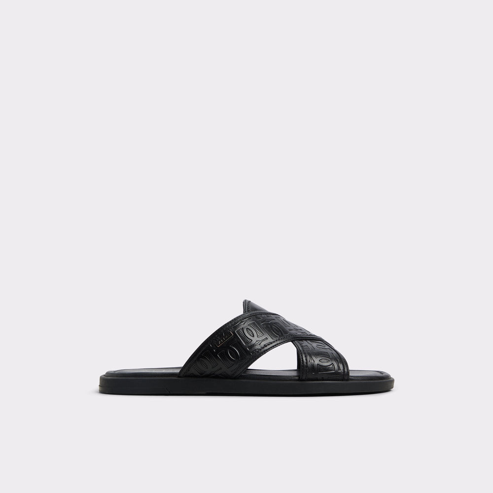Aldo Olino Open Black Men's Slides - Slide sandal Men