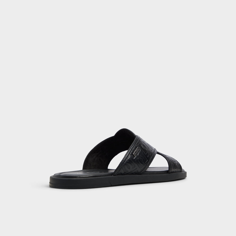 Aldo Olino Open Black Men's Slides - Slide sandal Men