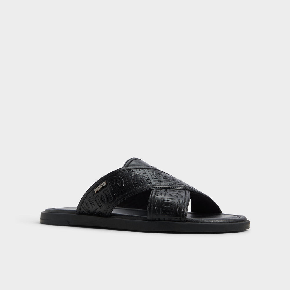 Aldo Olino Open Black Men's Slides - Slide sandal Men