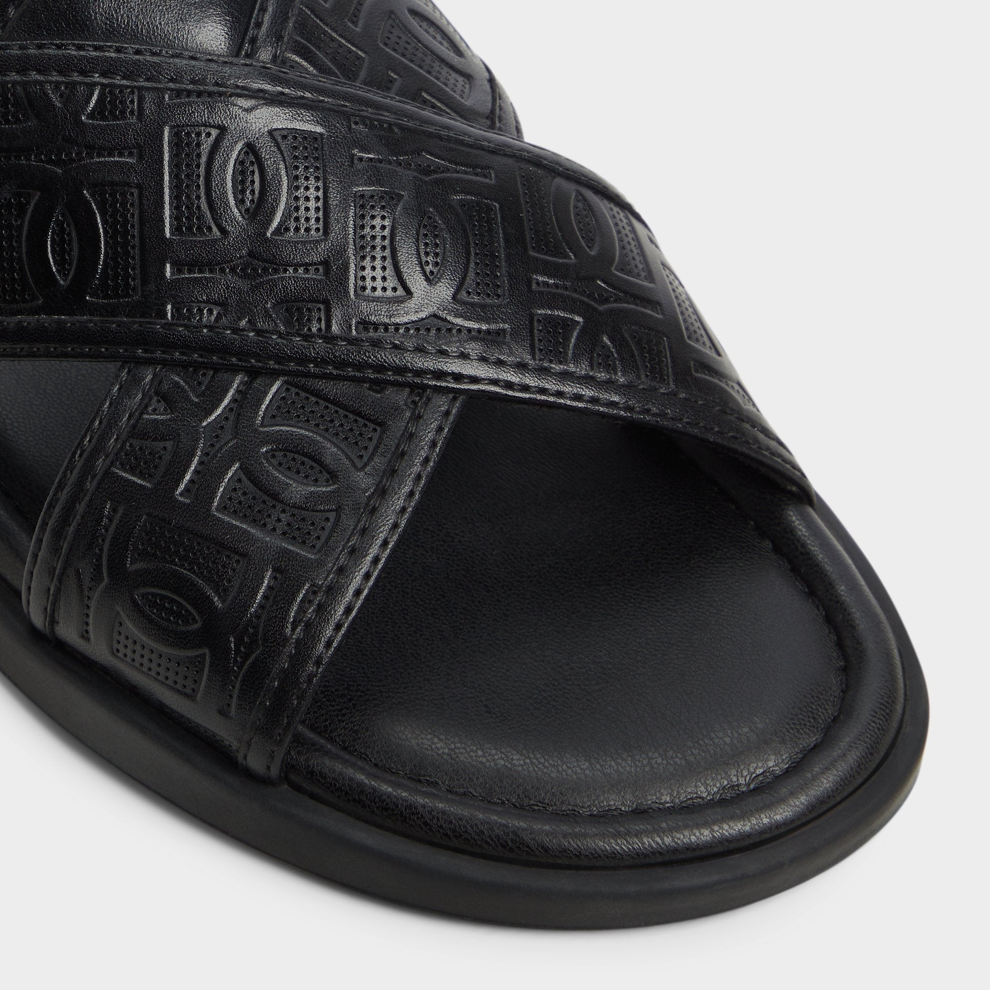 Aldo Olino Open Black Men's Slides - Slide sandal Men