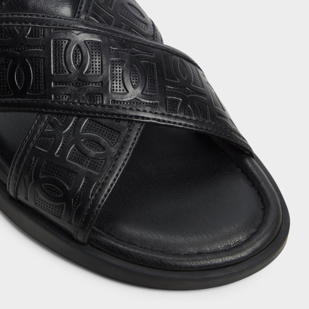 Aldo Olino Open Black Men's Slides - Slide sandal Men