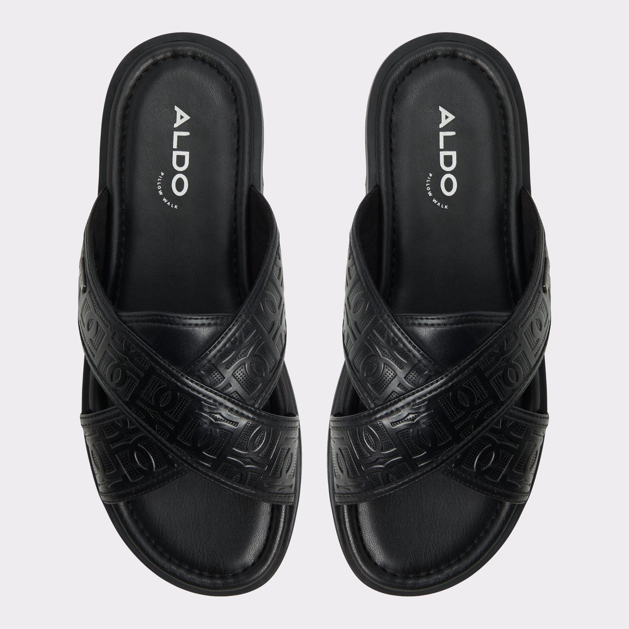 Aldo Olino Open Black Men's Slides - Slide sandal Men