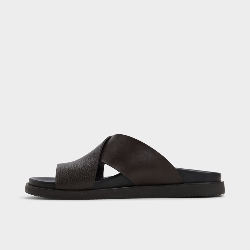 Aldo Darley Dark Brown Men's Sandals & Slides - Strappy flat sandal Men