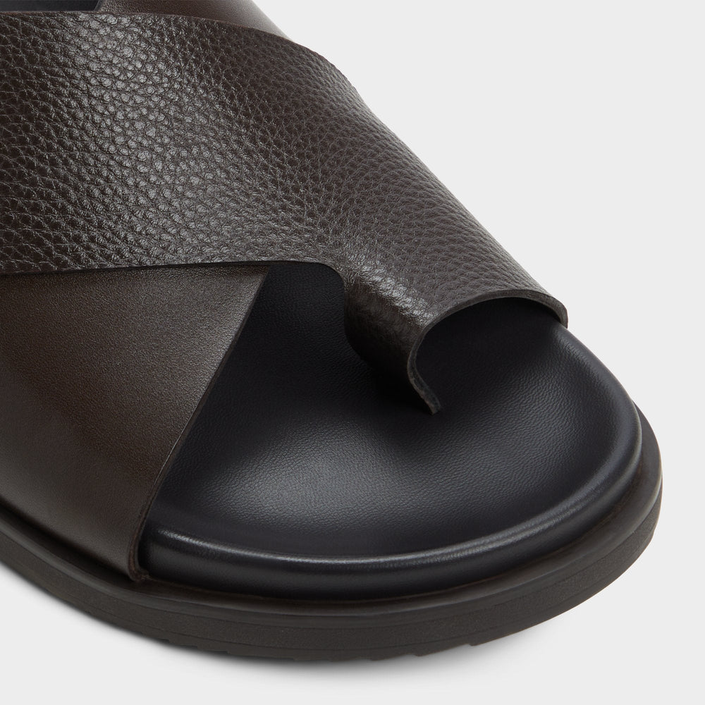Aldo Darley Dark Brown Men's Sandals & Slides - Strappy flat sandal Men
