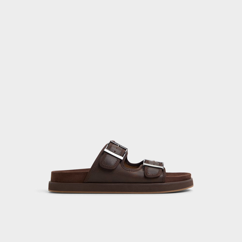 Aldo Sunnyside Dark Brown Men's Slides - Slide sandal Men