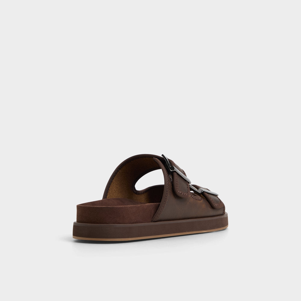 Aldo Sunnyside Dark Brown Men's Slides - Slide sandal Men