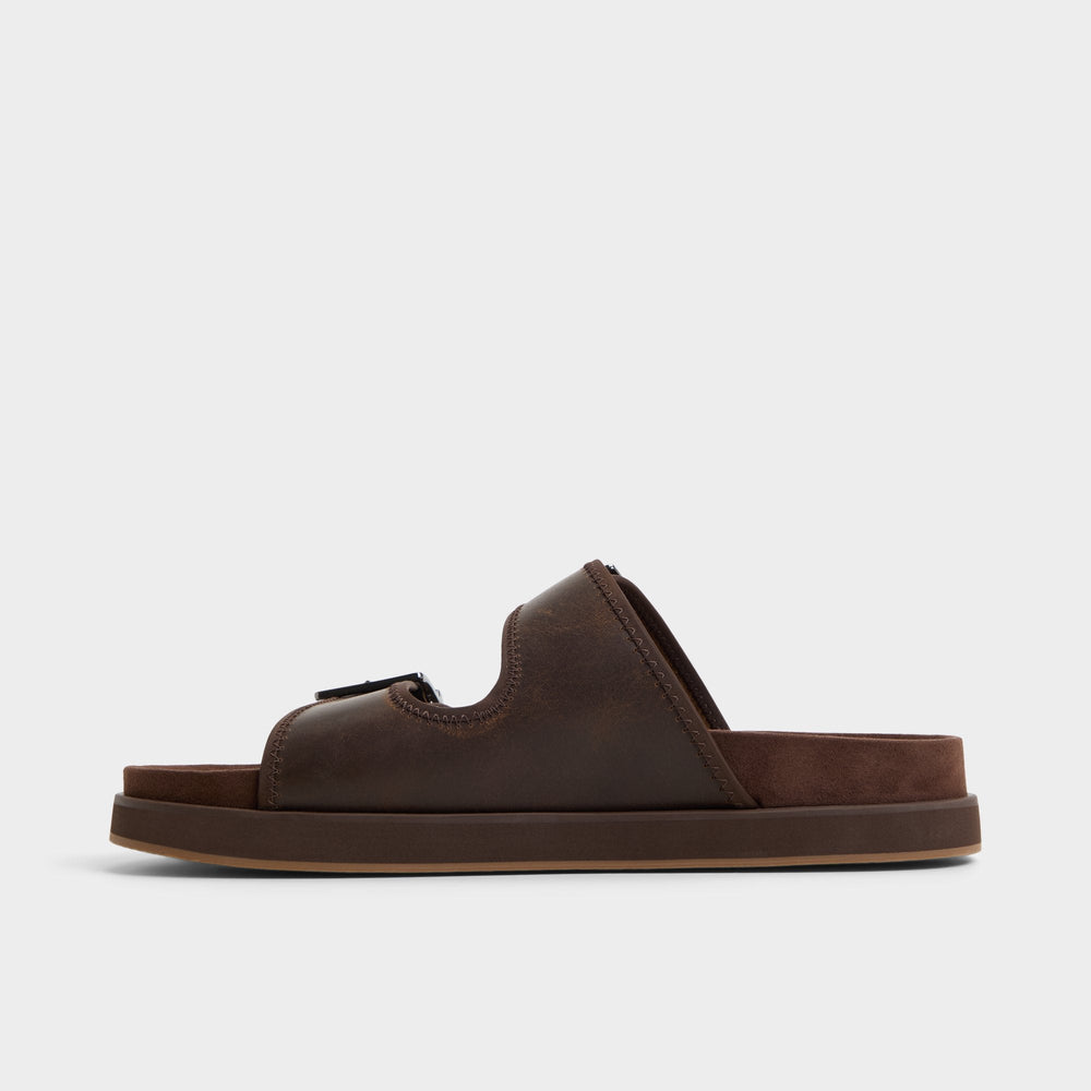 Aldo Sunnyside Dark Brown Men's Slides - Slide sandal Men