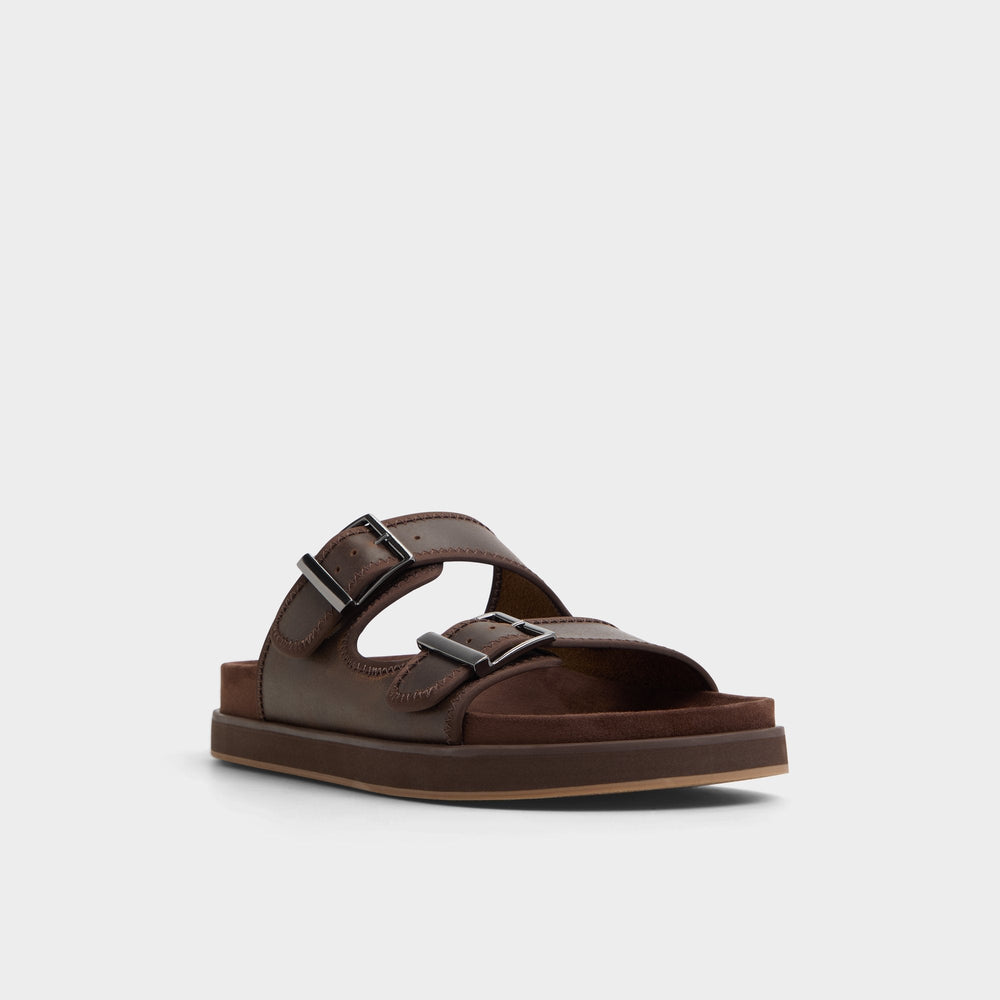 Aldo Sunnyside Dark Brown Men's Slides - Slide sandal Men