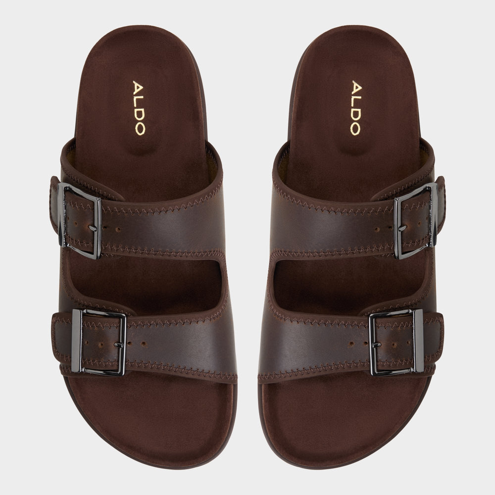 Aldo Sunnyside Dark Brown Men's Slides - Slide sandal Men
