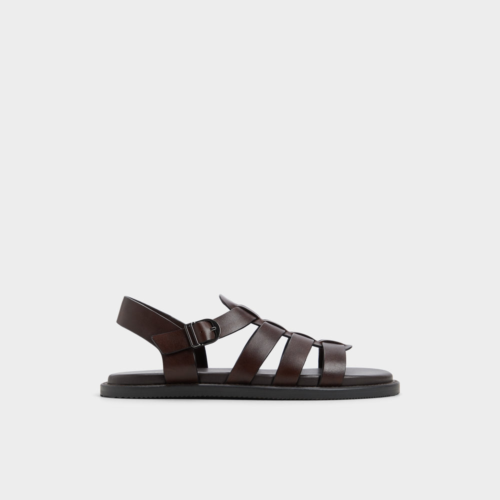 Aldo Warley Dark Brown Men's Sandals & Slides - Strappy flat sandal Men