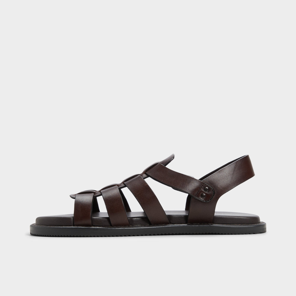 Aldo Warley Dark Brown Men's Sandals & Slides - Strappy flat sandal Men