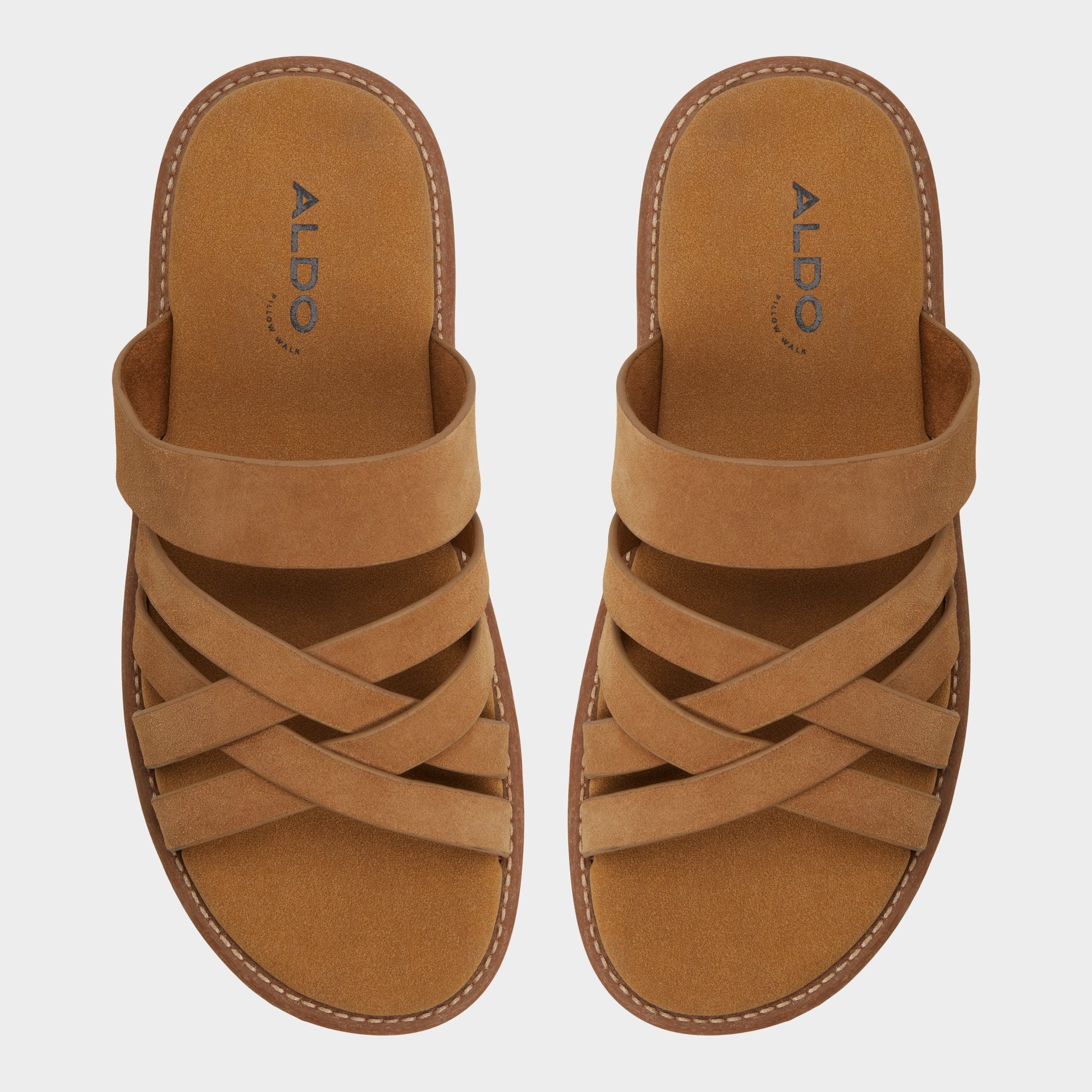 Aldo Haniff Camel Men's Sandals & Slides - Strappy flat sandal Men