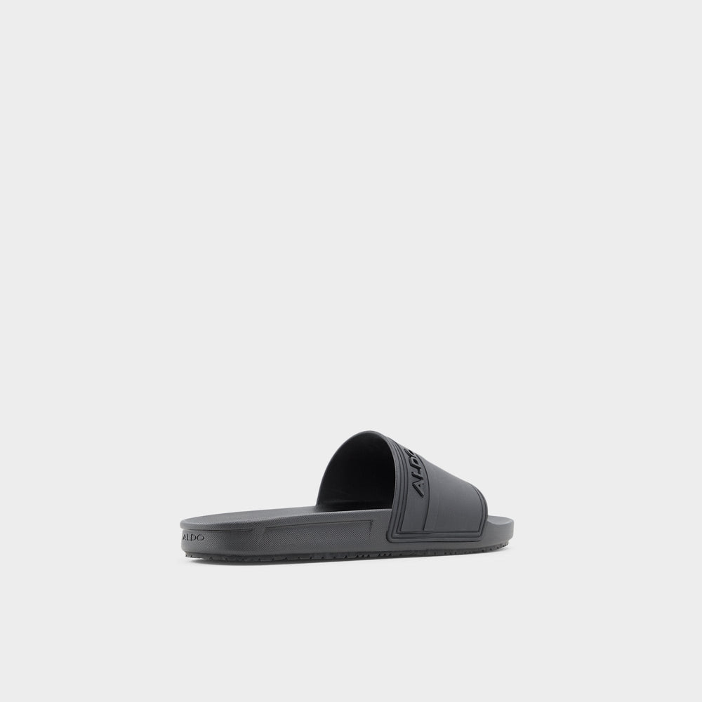 Aldo Dinmore Black Synthetic Rubber Men's Slides - Slide sandal Men