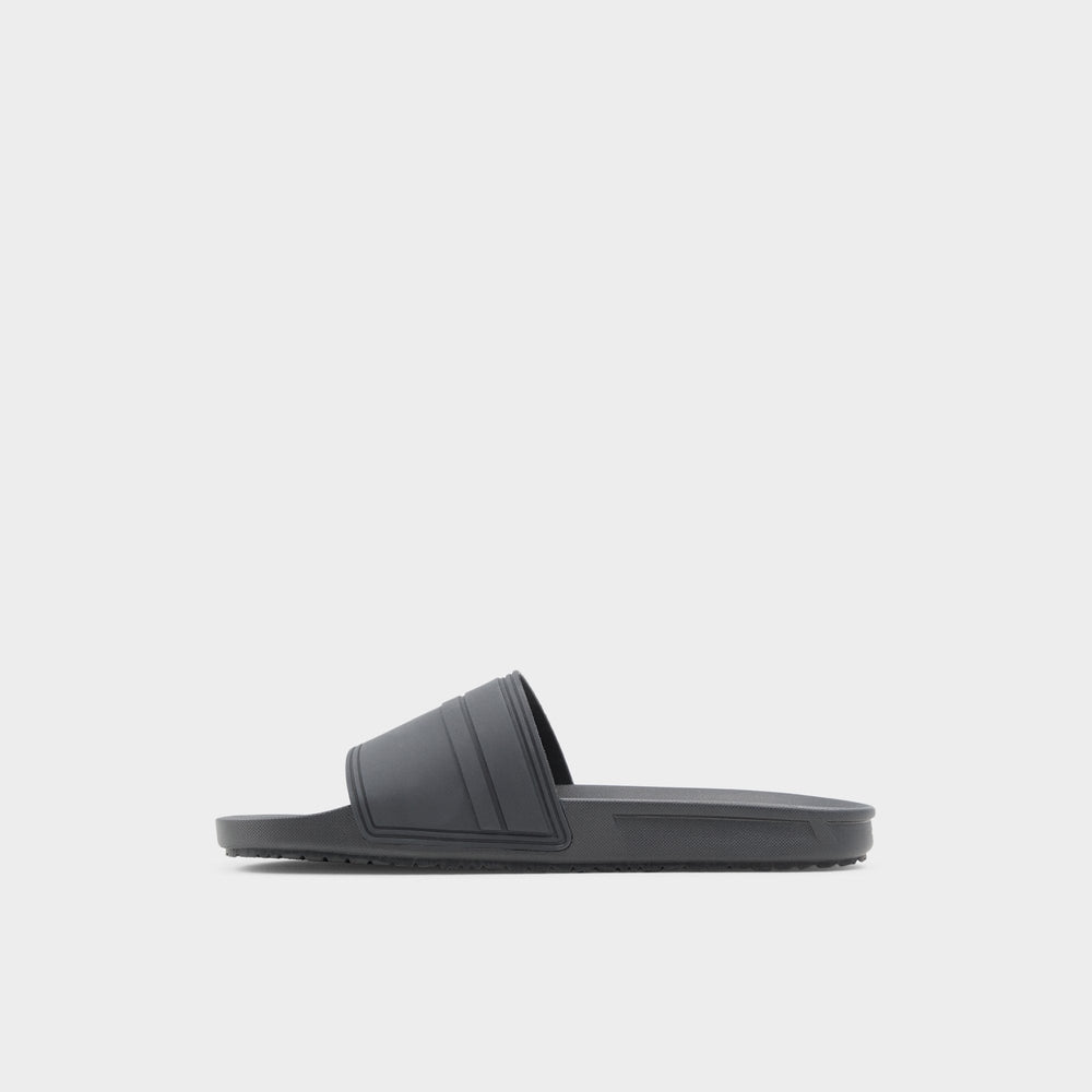 Aldo Dinmore Black Synthetic Rubber Men's Slides - Slide sandal Men